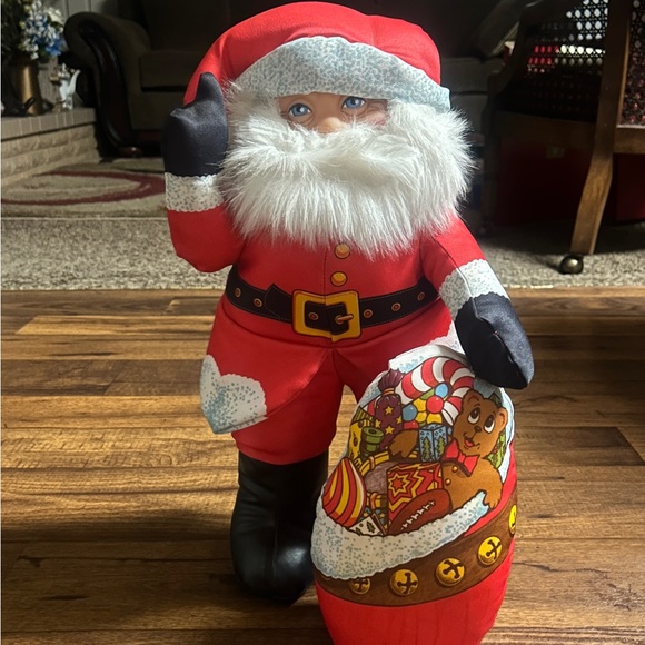 Prairie Marketing Other - Prairie Marketing ~ Vintage ~ 20" Stuffed ~ Santa Claus Doll W/ Rubber Face